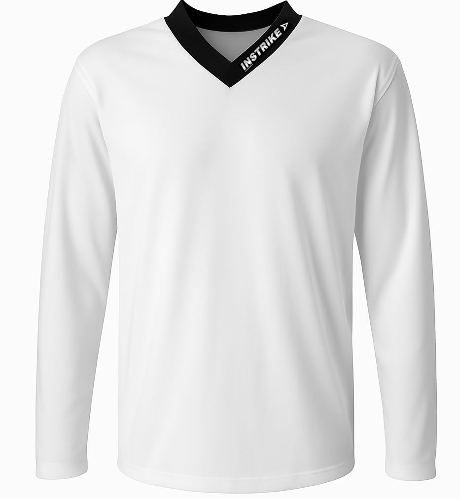 Maglia da allenamento professionale per hockey su ghiaccio e hockey in linea per bambini e adulti, con logo discreto per essere stampato, in jersey di alta qualità, stabile e comodo da