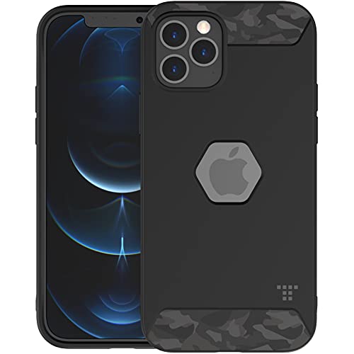 TACTISM iPhone12 / 12Pro 用 ケース ALPHA ブラック 耐衝撃 カバー 米軍 MIL規格 ストラップホール 滑り止め ミリタリーデザイン iPhone12 / 12 Pro ケース