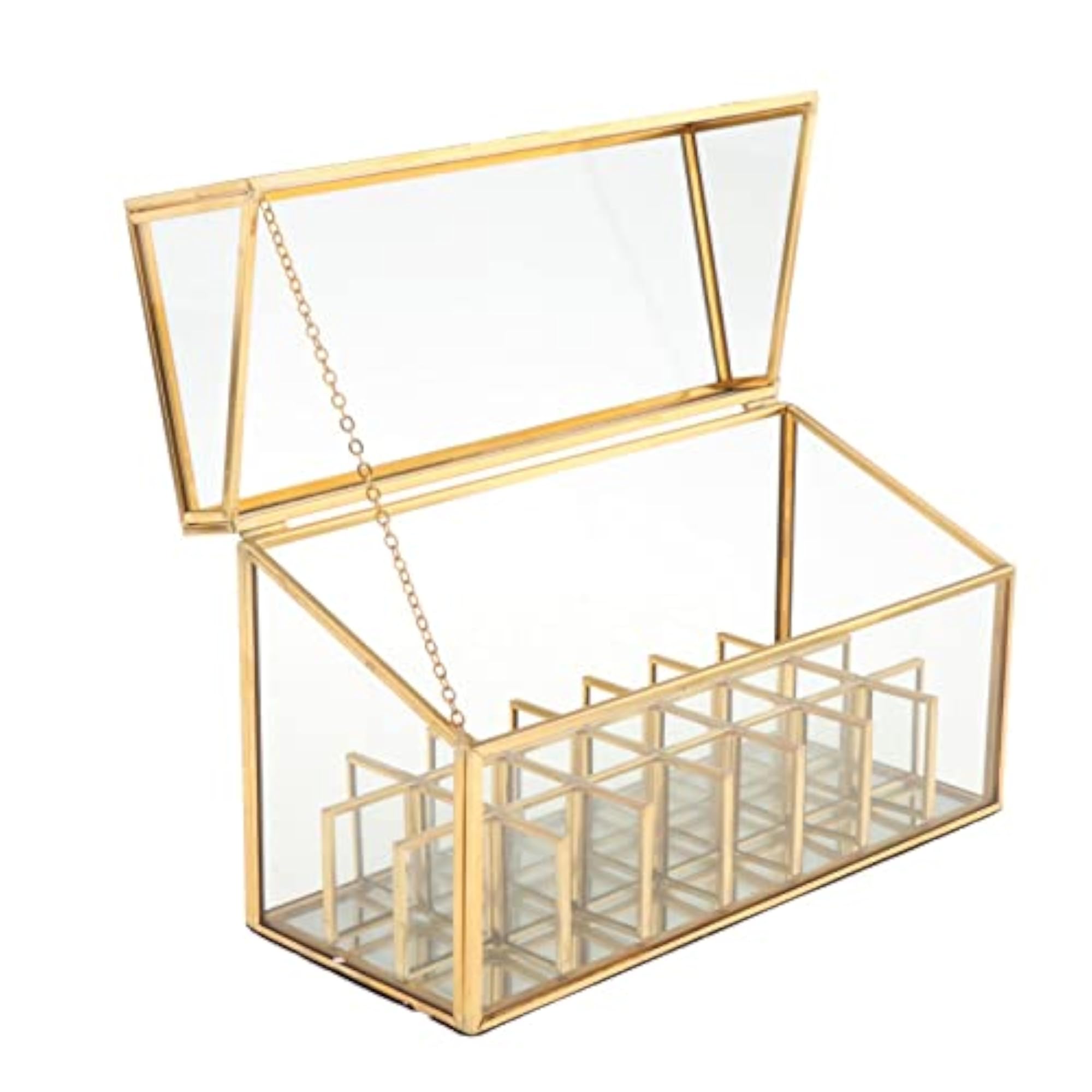 Glass Lipstick Makeup Display Organizer