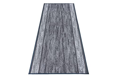 Miniatura 9 de Mazovia Alfombra De Pasillo Larga - Alfombra Antideslizante Motivo Moderno - Pelo Corto - Alfombras De Pasillo Por Metros - Alfombras Para Pasillos Largos - Gris - 67 X 150 Cm
