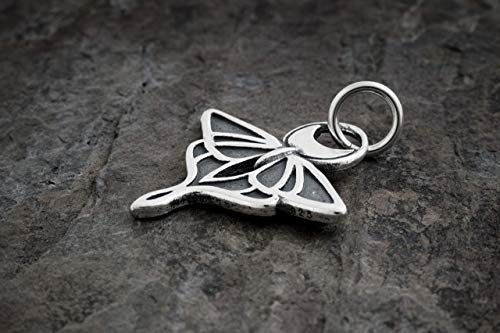 Sterling Silver Luna Moth - Small, Double Sided - (Pendant Only Or Necklace) #TOP2