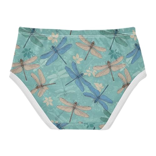 Joisal Cotton Toddler Girls Underwear Colorful Dragonflies Wings Blue Panties Little Girl Cartoon Kids Undies Briefs 2t2