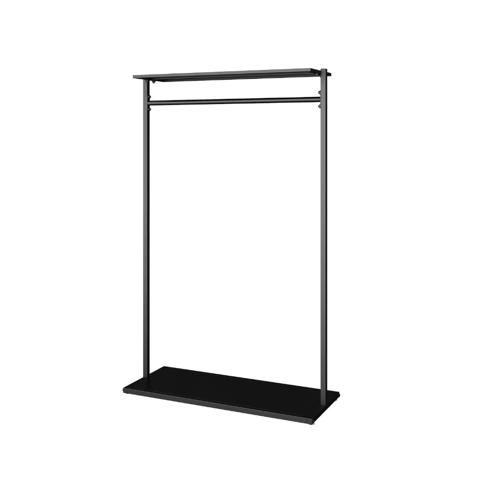 YNBSHGAA Multifunctional Clothes Rack, Simple Floor Hanger for Home & Bedroom, Stylish Gold Standing Garment nizer, Ideal for Living Room & Clothing Store,Negro-Peque?o