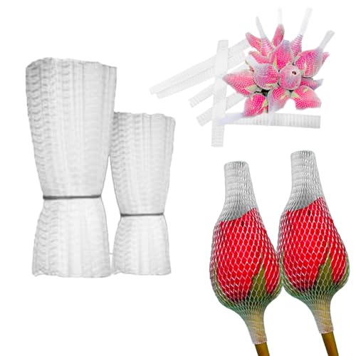 Molyorch 300 Piezas Bolsa de Red Reutilizable, Red Protección Plantas Jardín, Pequeña Cubierta de Red, para Cabeza de Rosa Embalaje, Floristería Red de Protección