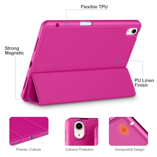 Image of Akkerds for iPad Air 11 Inch Case M4 /M3 /M2, Air 5th /4th Gen 10.9, Rose