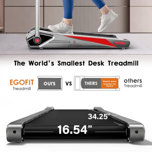 Image of Egofit Walker Pro /Plus Under Desk Walking Treadmill for Working from Home, Compact Walking-Only Treadmill with Fixed 5% Incline for Office Use, Quiet Operation, App & Remote Control