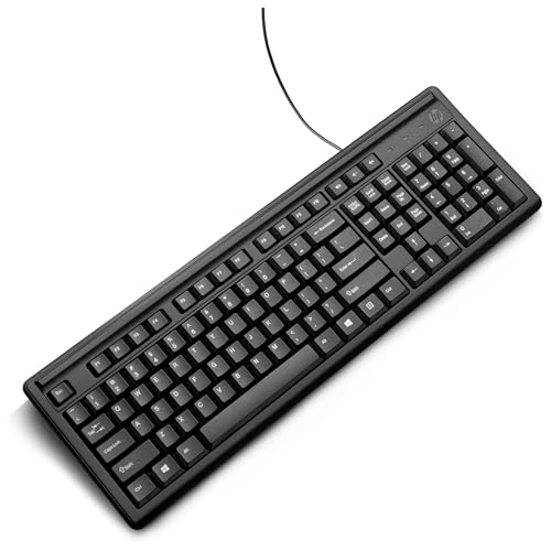 Clavier HP 100 filaire USB noir avec pavé numérique complet pour ordinateur fixe - 4