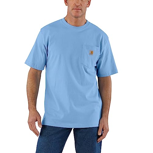 T-shirt Carhartt homme coupe ample manches courtes coton avec poche XS Skystone