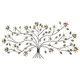 Bellissa Tree Wall Art Sculpture | Nature Art | Metal Tree Wall Art Sculpture | Metallic Champagne Bronze Silver | Dimensional Home Decoration | Tree of Life | Wall Decor Metal | 56W Wall Hanging