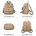 WYFJNX PU Leather Backpack Purse for Women Fashion Multipurpose Design Handbag Ladies Shoulder Bags Travel Backpack Khaki