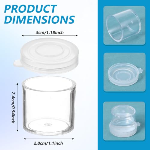 Image of 25Pcs Small Paint Cups with Lids, Empty Paint Pot Mini Containers Plastic Small Paints Containers with Lids for Beads Seeds Clay or Others