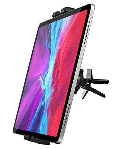 woleyi Air Vent Car Tablet Mount, AC Vent Tablet Holder for Car, Universal Tablets Clamp Vent Clip, Compatible with iPad Pro Air Mini, iPhone, Galaxy Tabs, Z fold, Switch and More 4.7-11' Devices