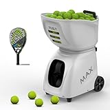 PUSUN PT-MAX C Professional Padel Ball Machine with 145+Ball Capacity, Triple Control via App/Remote/iWatch, Multple Training Drills(AI Drills/Programming/Full-Court Coverage), 5-7 Hours Battery Life