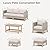 PHI VILLA All Weather Wicker Patio Furniture Sets, 5 Pieces Outdoor Natural Rattan Sectional Sofa Conversation Set with Acacia Wood Coffee Table & Waterproof Cushions, 2 Ottomans for Apartment Balcony