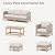 PHI VILLA All Weather Wicker Patio Furniture Sets, 5 Pieces Outdoor Natural Rattan Sectional Sofa Conversation Set with Acacia Wood Coffee Table & Waterproof Cushions, 2 Ottomans for Apartment Balcony