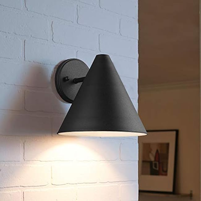 Sea Gull Lighting 8538501-12 Crittenden One Outdoor Wall Lantern Outside Lighting, Black Finish