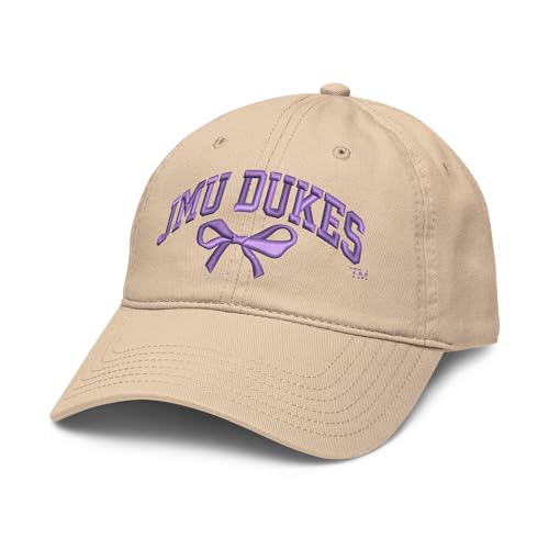 James Madison Dukes Bow Officially Licensed Adjustable Puff Embroidered Baseball Hat