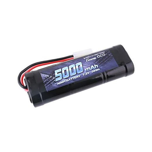 Gens ace 7.2v 5000mAh NiMh Rechargable RC Battery Packs for RC Cars,Electric Rc Monster Trucks,TRX, LOSI, Associated, HPI, TMY, Kyosho with TMY Connectors