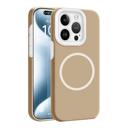 Image of Kratos Soft Silicone Case Cover Compatible with iPhone 15 Pro - Everyday Comfort Protection, Wireless Magnetic Charging Case with Raised Edge Camera & Screen Protection, Shock-Resistant Design