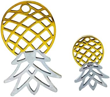 Upside Down Pineapple Necklace – Authentic Lifestyle Jewelry Logo – Stainless Steel Two-Tone Pendant with Rope Chain - Image 3