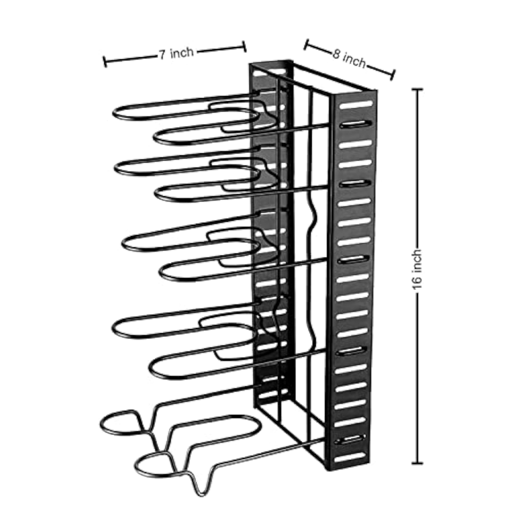 5-Tier Adjustable Pan and Pot Rack Organizer