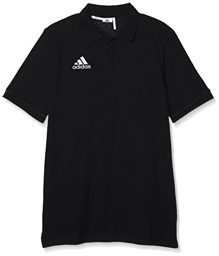 adidas Tiro 17 Cotton Polo Youth, Bambino, Nero/Dark Grey/Bianco, 11/12