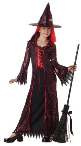 Disfraz de Bruja Diablo para Niña Talla Pequeña 6-8 miniatura 1