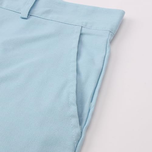 Men's Casual Pants Linen Solid Color Wide Leg Lightweight Breathable Trousers Loose Fit Business Summer Beach Lounge Pants4