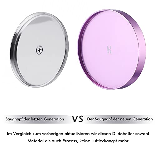 Hismith 3,5 inch zuignap-adapter met KlicLok-systeem, bijgewerkte universele dildohouder (paars, 3,5 inch) - Afbeelding 4