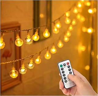 5M 30 LED-Globe Fairy Lights Waterproof USB Powered with Timer, Remote (8 Modes, dimmable ) Waterproof String Lights for Indoor/Outdoor, Garden, Patio, Yard, Party, Home, Festival (Warm White)