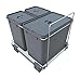 FELOMODE ECOFIL PF02B - Cubo de basura para recogida selectiva de residuos, base extraíble, (18 l y 2 x 8 l, 34 x 46 x 31 cm)