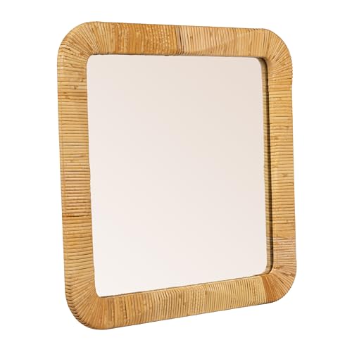 Bloomingville Square Rattan Wall Mirror, Natural