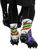 SLEEFS Spats/Football Cleat Covers [1 Pair - L/XL] - Laces Covers/Wraps for Football, Baseball, Soccer, and Field Hockey - Youth and Adult Sizes for Men, Boys and Girls - Large/XLarge - Green Grin