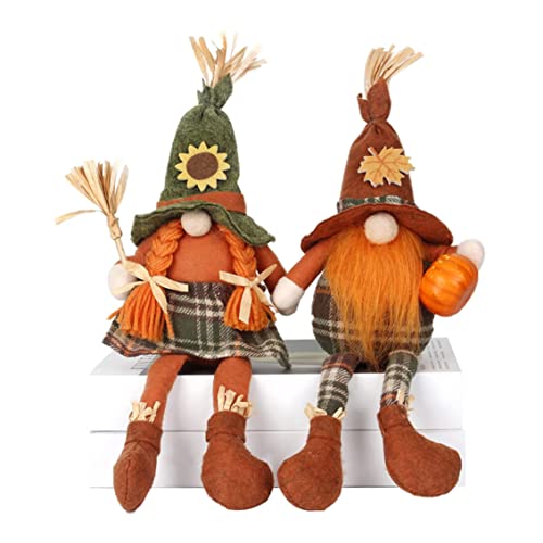Gnomos de espantapájaros estacionales para decoración de la cosecha de otoño 4