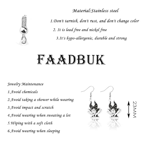FAADBUK Evil Queen Lover Villain Earring - Fandom Fairytale Gift2