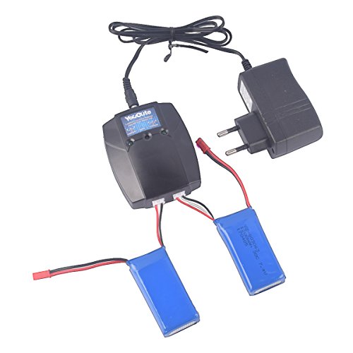 YouCute Caricabatterie 1to2 e 2 batterie dei pc