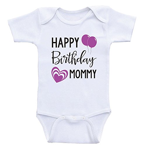 Image of Birthday Clothes for Babies Happy Birthday Mommy Mom's Birthday Baby Onesie