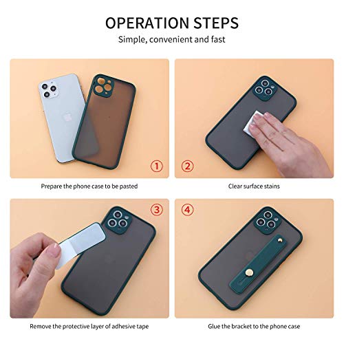 Removable and Reusable Cell Phone Grip Strap, Yetaida Telescopic Finger Kickstand Bracket Universal Silicone Phone Holder Stand and Portable Finger Loop for Most Smartphones Case (Pink) - Thumbnail 5