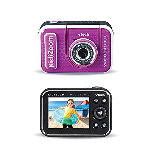 VTech - KidiZoom Vidéo Studio HD Violet, Appareil Photo Numérique Enfant, Photo, Selfie, Vidéo HD, Écran Couleur avec Trépied et Fond Vert, Cadeau Enfant de 5 Ans à 12 Ans - Contenu en Français – vue 8