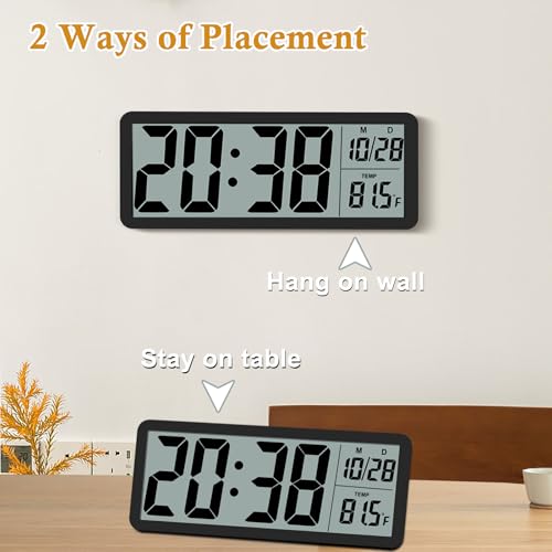 QINYUNE 8.5 Simple LCD Wall Clock