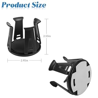 Zpana Car Slim Can Cup Holder Adapter, Vehicle Energy Drink Holder Insert, Reversible Wiggle Free Automotive Cup Holder Expander Accessories, Universal for SUV, Sedan, Truck (Black)