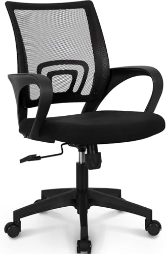 Image of NGFC Comfortable Back Mesh Office Chair with Ergonomic Design and Adjustable Height | Pre-Assembled | Black