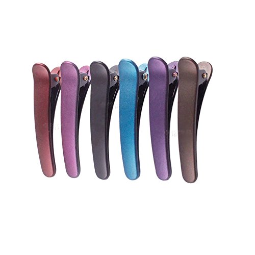 12PCS Pinzas de Pelo Profesional para Salón de Peluquería, Clips para Cabello Multicolor de Plástico y Metal, Pinzas Cocodrilo (4.9CM) miniatura 1