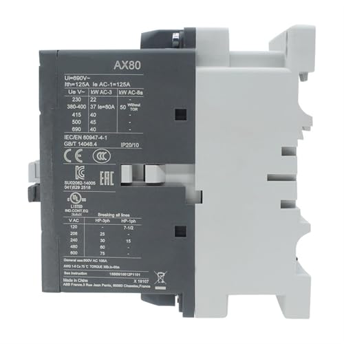 Contacteurs triphasés AX 1NC 1NO pour commande de puissance industrielle 80A - 2