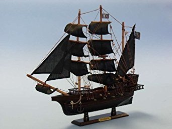 Blackbeard's Queen Anne's Revenge 20 - Wood Pirate Ship Model - Pirates of the Caribbean - Pirate Ship Decor - Wood Pirate Ship Model - Nautical Decoration - Model Ship - Sold Fully Assembled - Not A Model Ship Kit by Handcrafted Model Ships