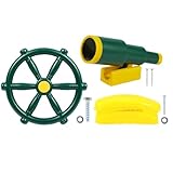 RedSwing Playground Accessories for Kids, Play Set Attachments with Pirate Ship Wheel, Telescope and Telephone for Outdoor Backyard, Swing Set Replacement for Treehouse, Easy to Set Up