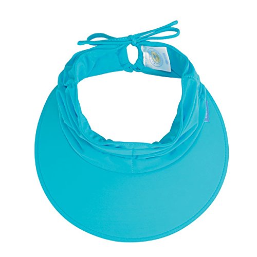 Wallaroo Women's Aqua Visor – Ultra-Lightweight -100% Lycra - Quick Drying - Ready For Adventure (Turquoise) #TOP2