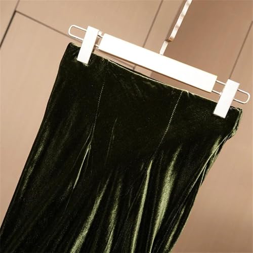 Women's Silk Fleece Blend High Waist Mermaid Skirt Solid Slim Fit Office Party Wear4