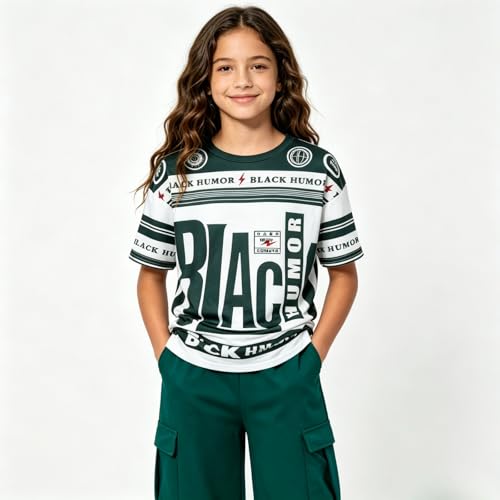 Image of Girls Clothes 2 Piece Short Sleeve T-Shirt Tops & Camo Pants Spring Summer Casual Outfits for Teen Tween Girl 7-14Y