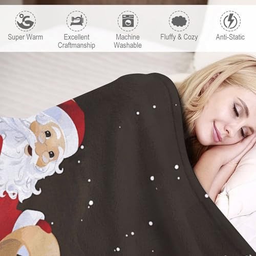 Couverture en flanelle Merry Christmas 127x178 cm plaid jeté de lit